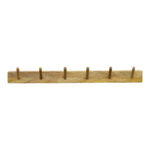 Hokkie wall hanger solid acacia wood in natural shade 60x11x10cm - Image 2