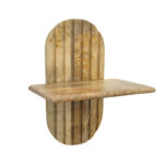 Arcadia wall shelf 3 pcs solid mango wood in natural shade 30x20x40cm - Image 2