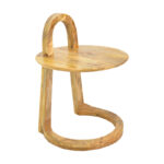 Side table Kallos solid mango wood in natural shade 45x45x60cm - Слика 2