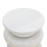 Side table Circena solid mango wood white D40x45cm - Image 3