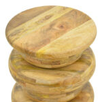 Side table Circena solid mango wood in natural color D40x45cm - Image 3