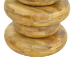 Side table Circena solid mango wood in natural color D40x45cm - Image 4