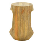 Side table Lenora solid mango wood in natural color D33x45cm - Image 4