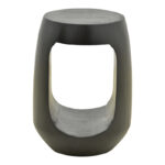Side table Lenora solid mango wood black D33x45cm - Image 3
