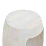 Side table Lenora solid mango wood white D33x45cm - Image 5