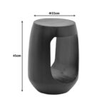 Side table Lenora solid mango wood white D33x45cm - Image 6