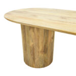 Dining table Flute solid mango wood in natural color 200x90x76cm - Image 4