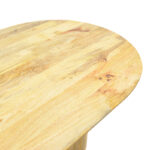 Dining table Flute solid mango wood in natural color 200x90x76cm - Image 5