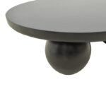Coffee table Fedena solid mango wood black D90x30cm - Image 4