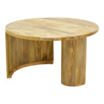 Coffee table Orban solid mango wood in natural color D80x45cm - Image 2