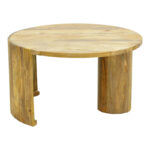 Coffee table Orban solid mango wood in natural color D80x45cm - Image 3