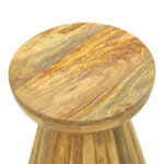 Side table Nemira solid mango wood in natural color D30x35cm - Image 3