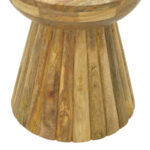 Side table Nemira solid mango wood in natural color D30x35cm - Image 4