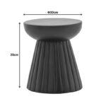 Side table Nemira solid mango wood in natural color D30x35cm - Image 5