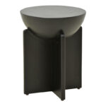 Side table Jenby solid mango wood black D40x50cm - Image 2