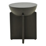 Side table Jenby solid mango wood black D40x50cm - Image 3