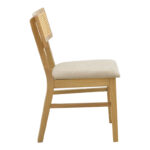 Raffles chair rubberwood with pe rattan and grey beige fabric 47x48x83.5cm - Слика 4
