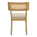 Raffles chair rubberwood with pe rattan and grey beige fabric 47x48x83.5cm - Слика 6