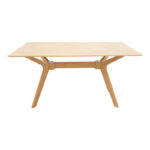 Raffles table rubberwood with mdf in natural color 150x90x76cm - Image 2