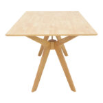 Raffles table rubberwood with mdf in natural color 150x90x76cm - Image 3