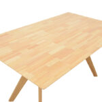 Raffles table rubberwood with mdf in natural color 150x90x76cm - Image 4