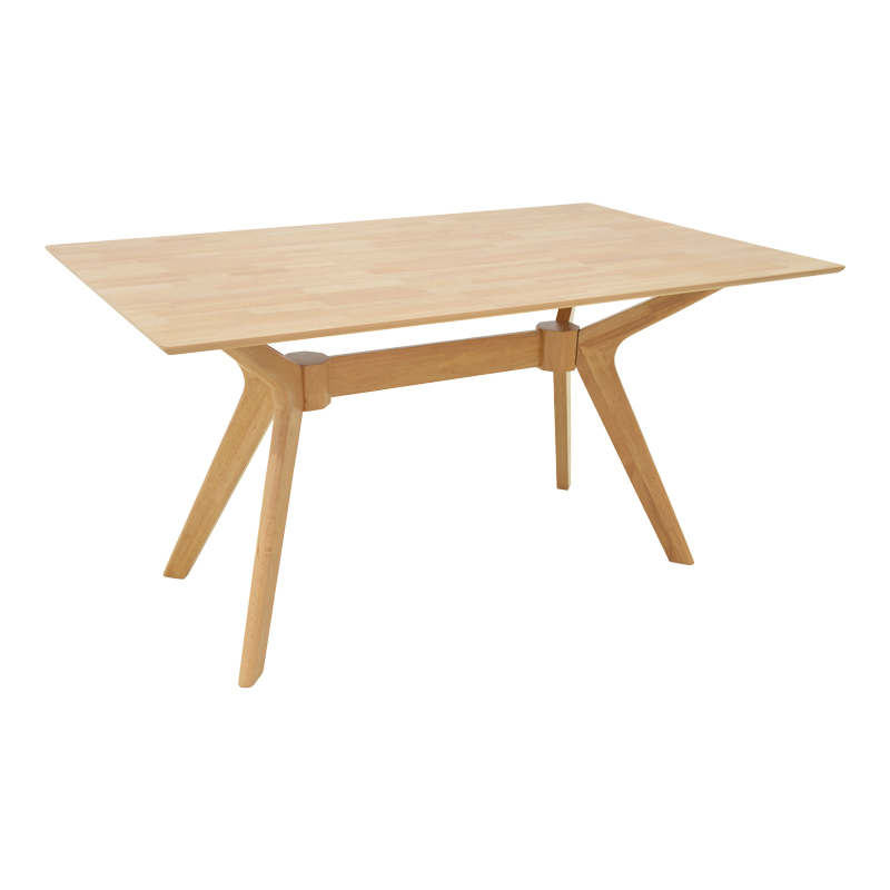 381-000014 Raffles table rubberwood with mdf in natural color 150x90x76cm - Image 1