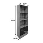 Tekaro bookcase sonoma-anthracite 57x33x180cm - Image 5