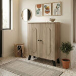 Shoe rack-cabinet Cathi sonoma 80x34x95cm