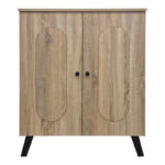 Shoe rack-cabinet Cathi sonoma 80x34x95cm - Image 4