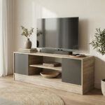 Sasa TV cabinet sonoma-anthracite 120x35x41.5cm