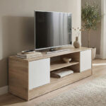 Sasa TV cabinet sonoma-white 120x35x41.5cm