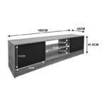 Sasa TV cabinet sonoma-anthracite 150x35x41.5cm - Image 5