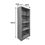 Kendy bookcase sonoma 60x30x167cm - Image 4