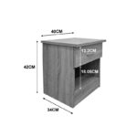Bedy bedside table sonoma 40x34x42cm - Image 5