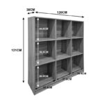 Gridea bookcase sonoma 119.5x30x121cm - Image 4