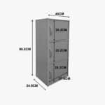 Soline column cabinet sonoma 40x34.5x90.5cm - Image 4