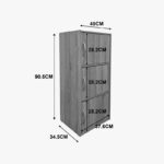 Soline column cabinet light grey 40x34.5x90.5cm - Image 4