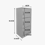 Soline column cabinet white 40x34.5x90.5cm - Image 5