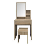 Larnia dressing table with mirror and stool sonoma 65x40x142cm - Image 3