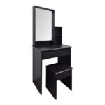 Larnia dressing table with mirror and stool wenge 65x40x142cm