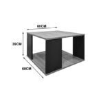 Zelegan coffee table sonoma-anthracite 60x60x39cm - Image 5