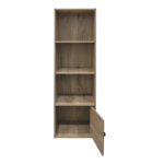 Lenobia column bookcase with cabinet sonoma 30.5x24x95cm - Image 3