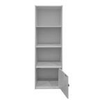 Lenobia column bookcase with cabinet white 30.5x24x95cm - Image 3