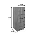 Wirdia column cabinet light grey 30.5x24x71.5cm - Image 4