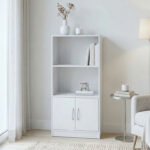 Tekaro bookcase white 60x30x120cm
