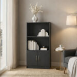 Tekaro bookcase anthracite 60x30x120cm