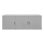 Alvia three-leaf wardrobe loft white 150x51x60cm - Image 3
