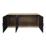 Alvia sonoma-anthracite three-leaf wardrobe 150x51x60cm - Image 2