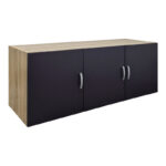 Alvia sonoma-anthracite three-leaf wardrobe 150x51x60cm