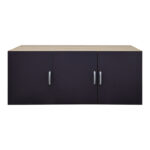 Alvia sonoma-anthracite three-leaf wardrobe 150x51x60cm - Image 3